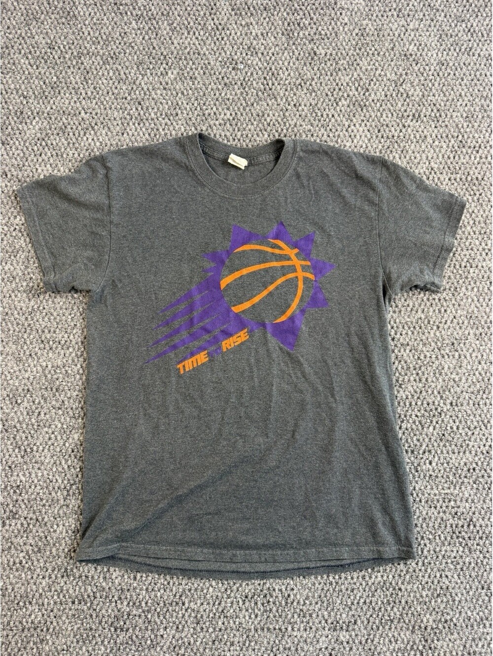 Phoenix Suns Time To Rise Gray Graphic T-Shirt Men’s Medium NBA Basketball